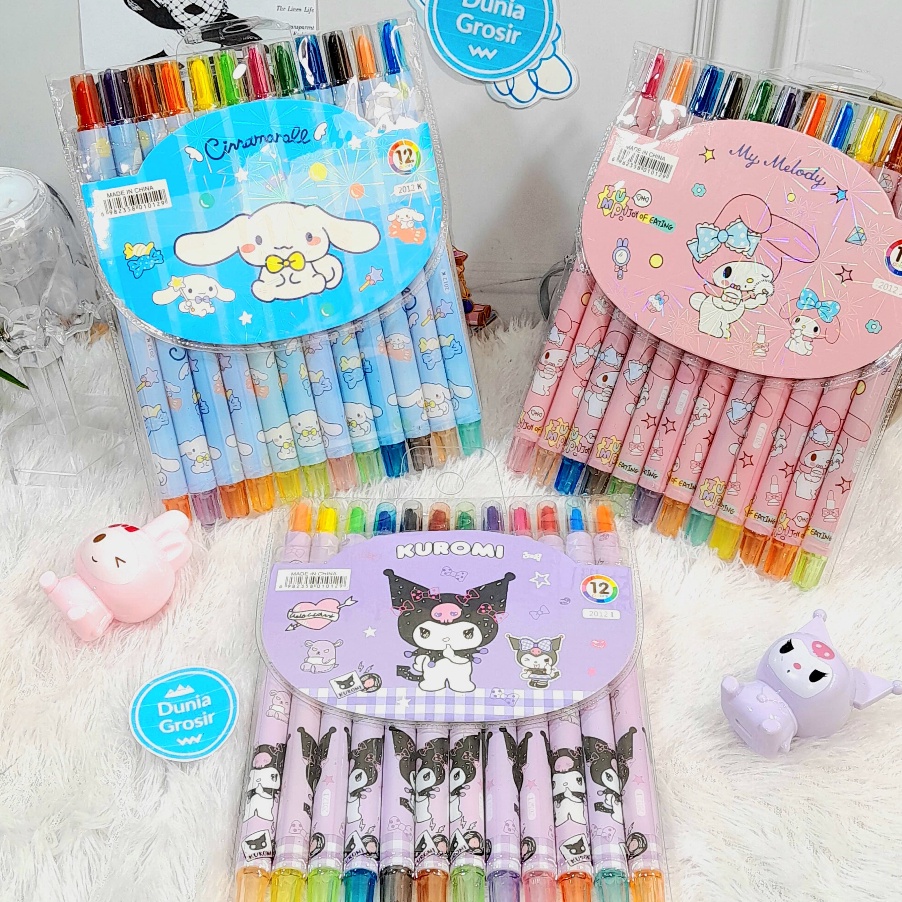 

Pilihan Krayon Twist 1 Set isi 12 PCS Cinnamoroll Melody CUTE Crayon Putar IMUT Lucu 1 Pack isi 12pcs Warna 4 Variant Lengkap Premium Bisa dan COD