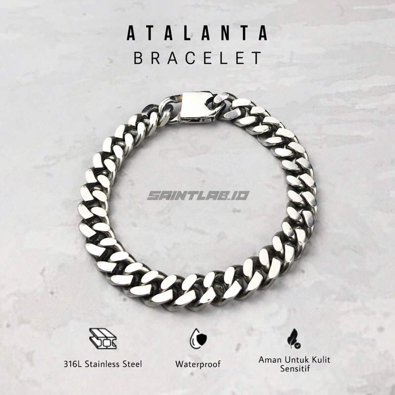SAINTLAB.ID - Atalanta Bracelet Gelang Baja Titanium Pria Anti Karat Premium