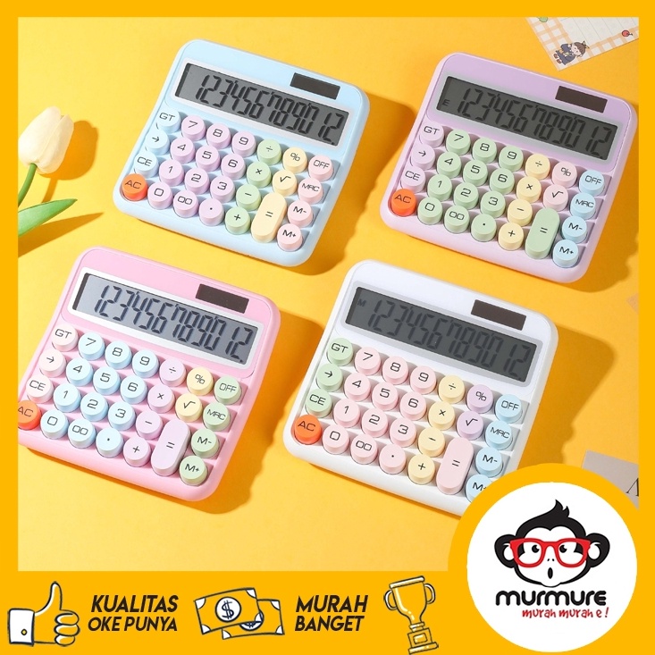 

ART S9P8 MURMURE FREE BATERAI KALKULATOR ALA KOREA INS DOPAMIN LUCU WARNA MACARON DISPLAY BESAR KEYBOARD DOT CANDY COLOR MACARON