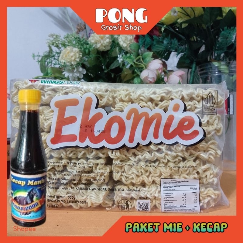 

Mie Kering Keriting Eko Mie 550gram dan Kecap Kuda 2000 300ml PAKET