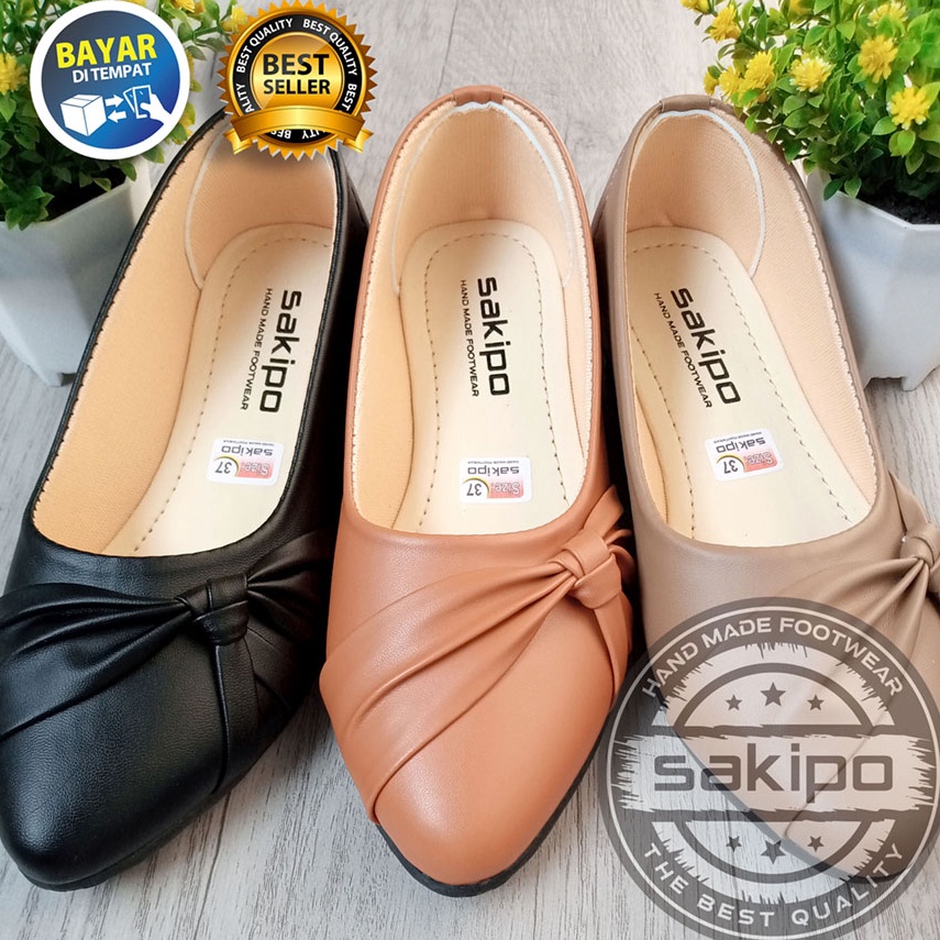 SEPATU BALET WANITA DEWASA FLAT SHOES PITA SAMPING NEVADA MURAH TRENDI TERBARU CANTIK MENAWAN SAKIPO
