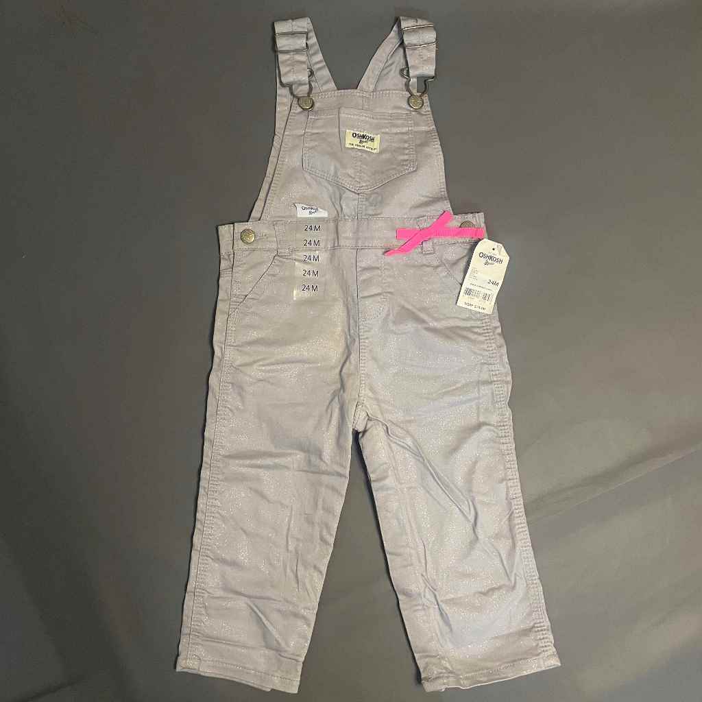 ANAK K187 (OSHKOSH ORI, NEW) JP Celana Overall Celana Panjang Tali Sangkut Jeans Glitter Kantong Jea