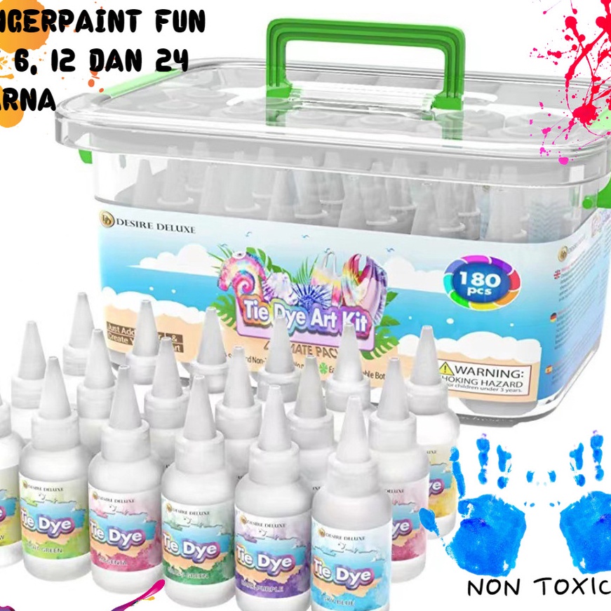 

Kilat SET CAT AKRILIK MELUKIS MEWARNAI UKURAN 5ML ISI 6 12 DAN 24 WARNA NON TOXIC FREE KUAS PALET BOX