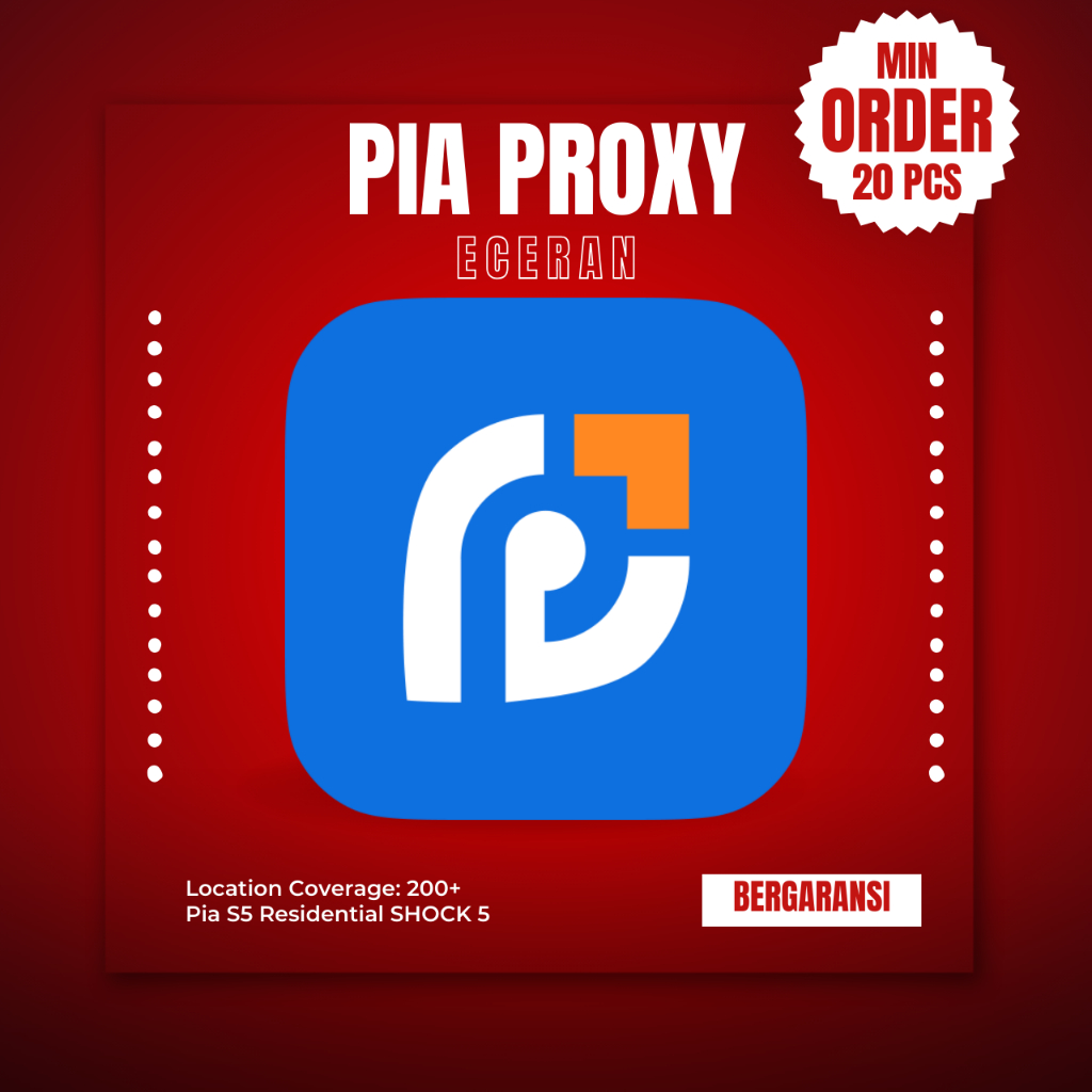 Pia Proxy Socks5 / Residential ( Termurah )