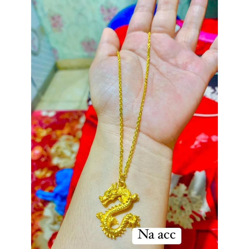 kalung Naga lapis emas
