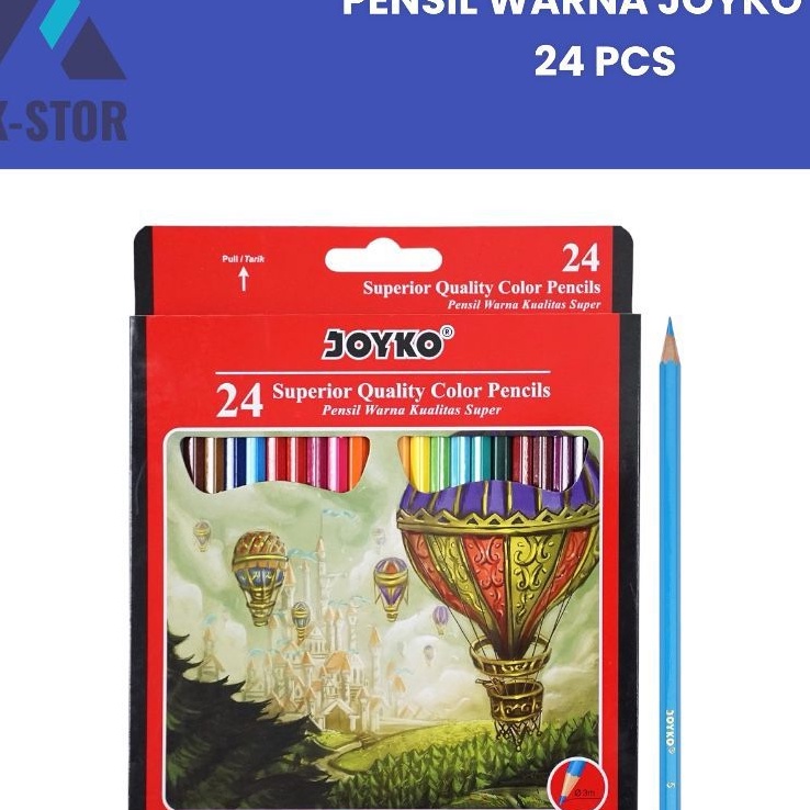 

Terbaik Pensil warna Joyko 24 warna panjang CP11 1set24wrn