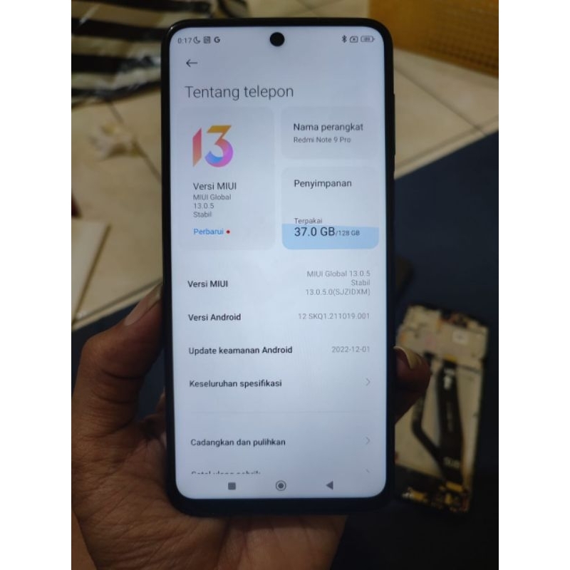 LCD & FRAME REDMI NOTE 9 PRO COPOTAN NORMAL
