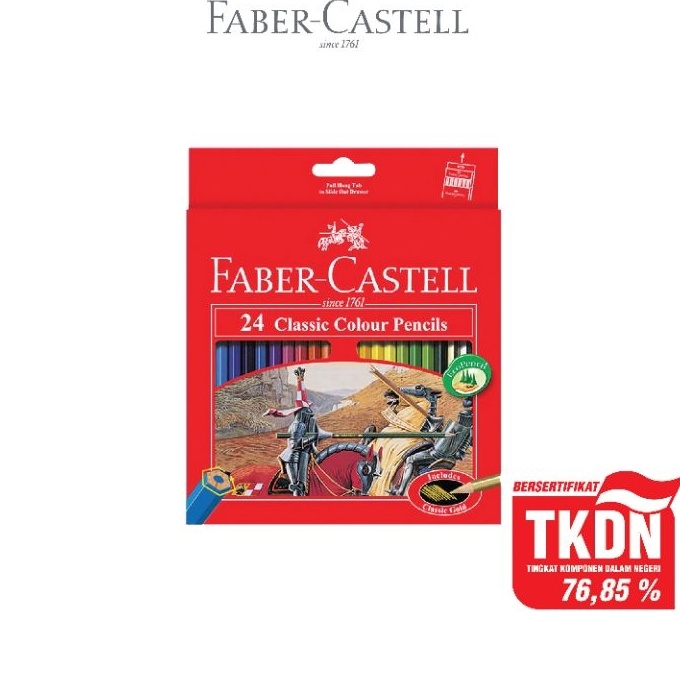 

Cashback FaberCastell Pensil Warna Color Pencils Classic Colour Pencils set 24 Panjang