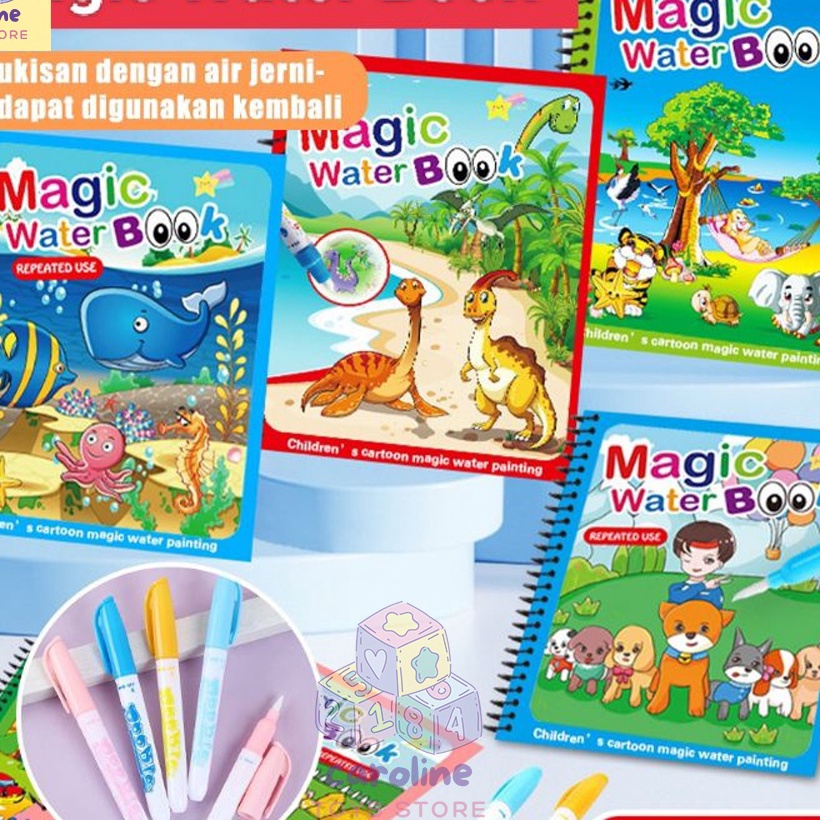 

KP8 Magic Water Drawing Buku Gambar Mewarnai Edukasi Painting Book