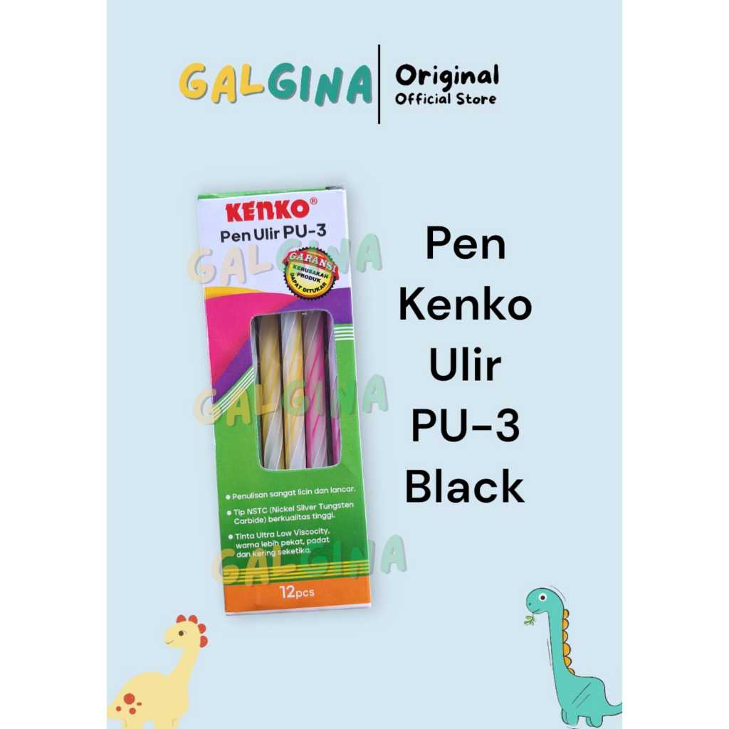 

Kenko Pen Ulir PU-3 Pulpen Warna Hitam