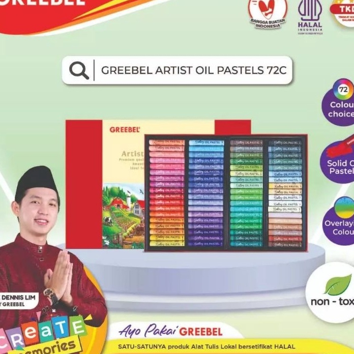 

KI3 Greebel Artist Oil Pastel Crayon 72C Crayon Greebel 72 warna