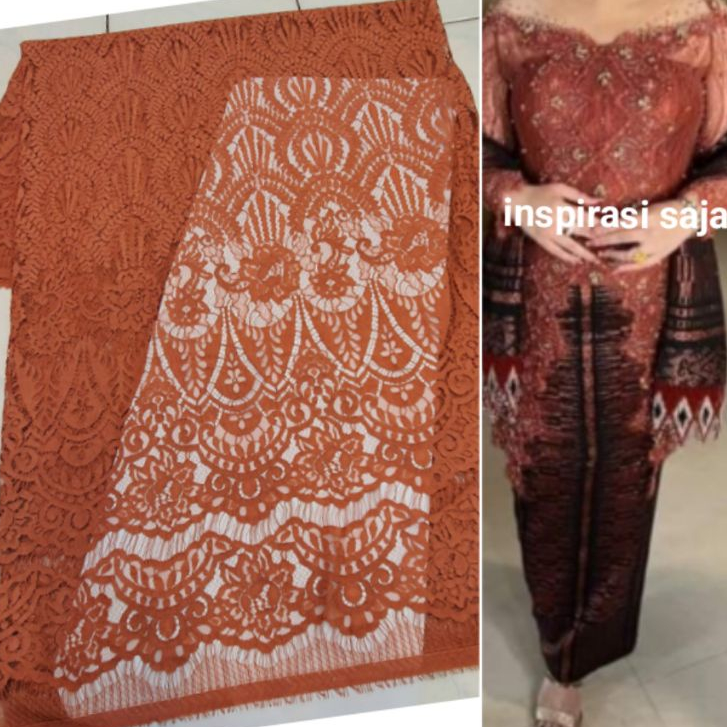 BAHAN KEBAYA SEMI FRANCE FATMAWATI PANEL BAHAN BAGUS