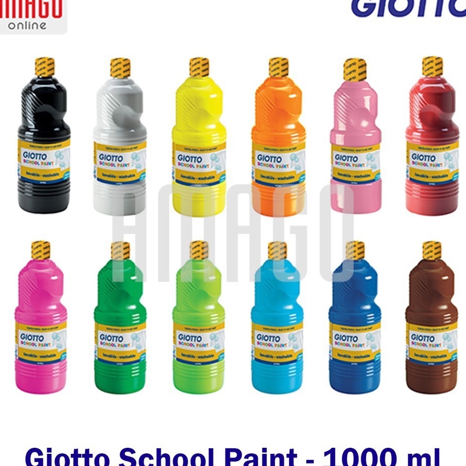 

Murah GIOTTO School Paint 1 ml Cat Air Cat Poster Lukis Sekolah 1 liter pilih warna