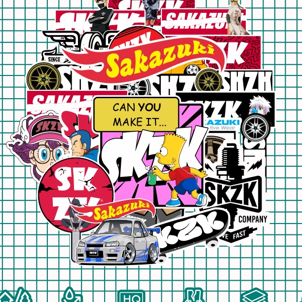

KF7 SAKAZUKI Sticker Stiker Pack SKZK Logo