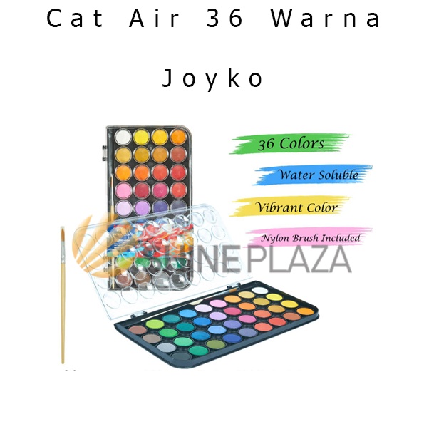 

Sale Watercolor Cake Set WC336 Joyko Cat Air Watercolour Isi 36 Warna