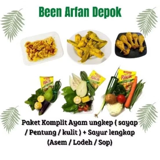 

Paket Komplit Ayam Ungkep ( Sayap / Pentung / Kulit ) + Sayur Komplit ( Sayur Asem / Lodeh / Sop )