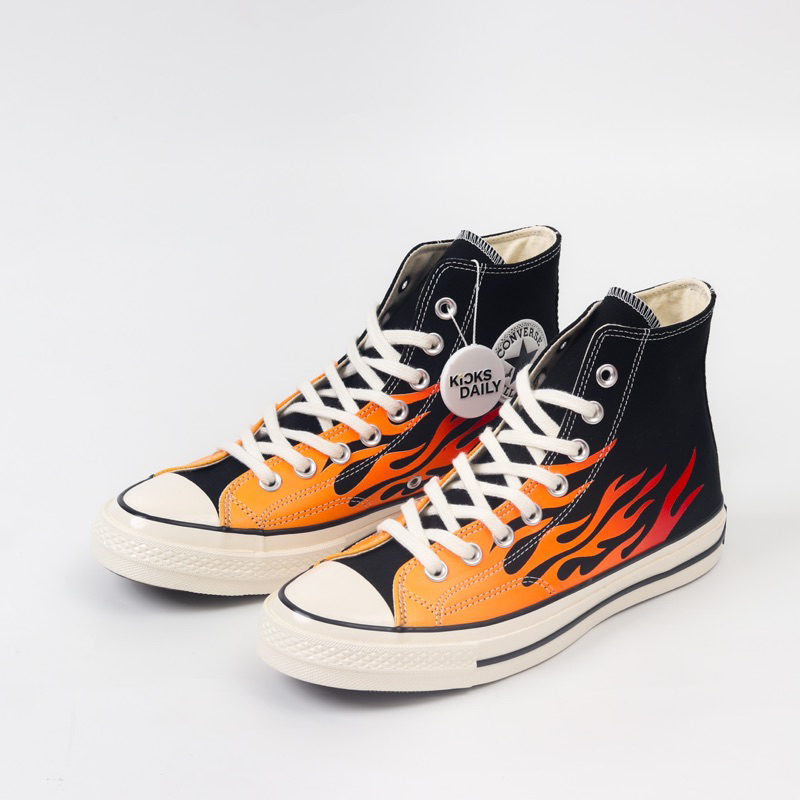 Sneakers Converse 70s High BW Black And White Archive Flame Print 100% BNIB Global Market Original