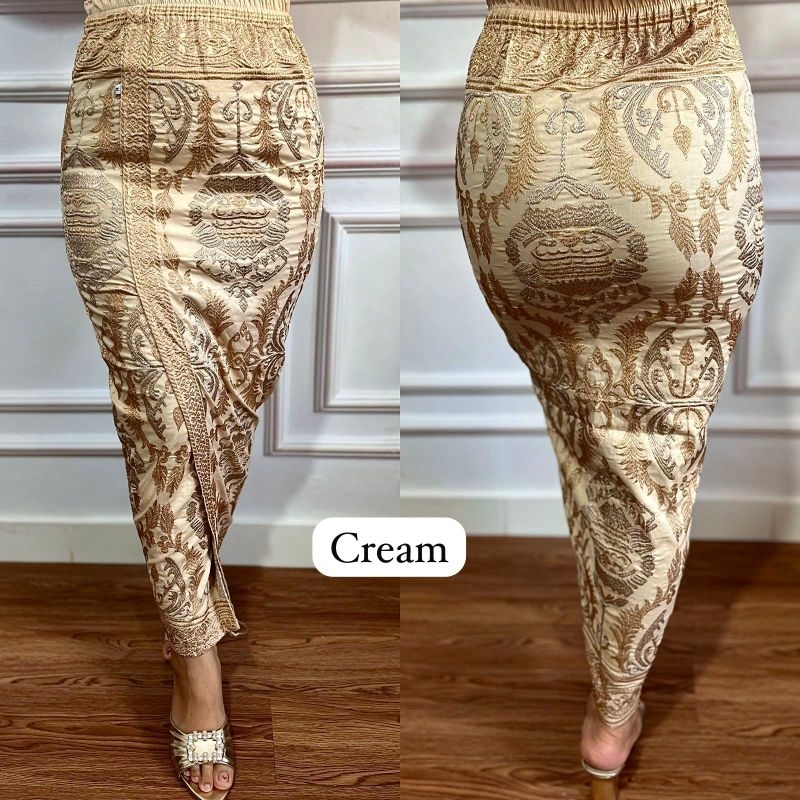 KAMEN JADI BORDIR SONGKET PREMIUM STRECH  ORI // ROK BORDIR SONGKET BALI// KAMEN JADI