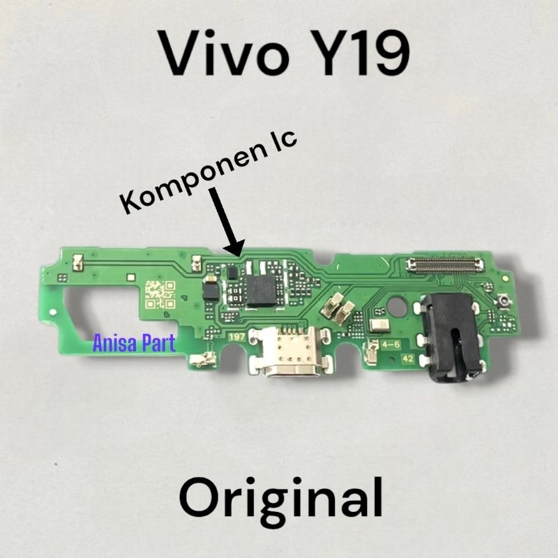 Papan Cas Konektor Cas Vivo Y19 Original Full Komponen Ic Papan Board Charger + Ic Vivo Y19
