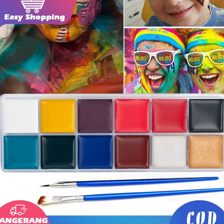 

KI3 Body Face Painting 12 Warna Cat Wajah Body Painting Palette Wajah Painting Wajah