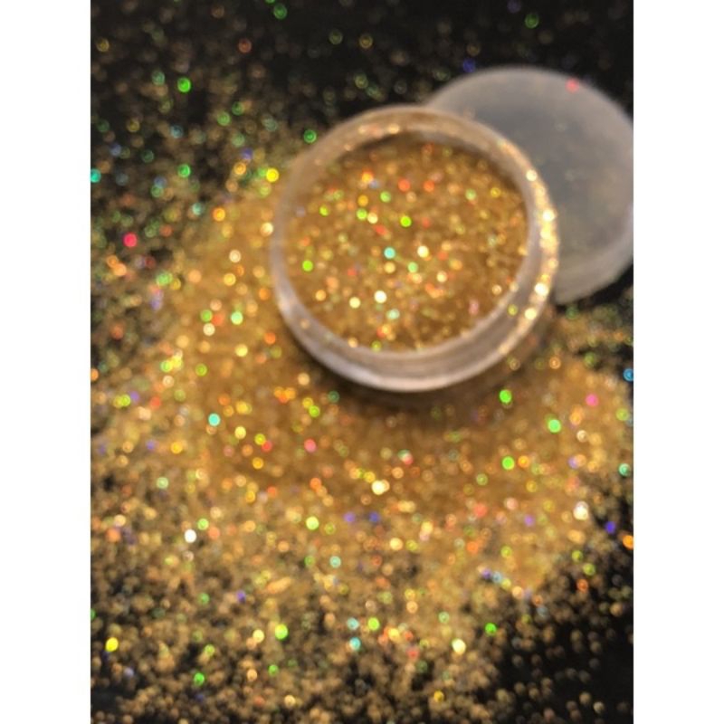 Glitter gold hologram