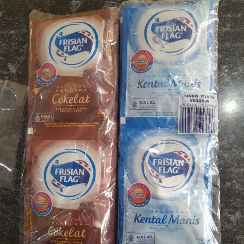 

FRISIAN FLAG SUSU BENDERA PUTIH COKELAT RENCENG ISI 8 SACHET