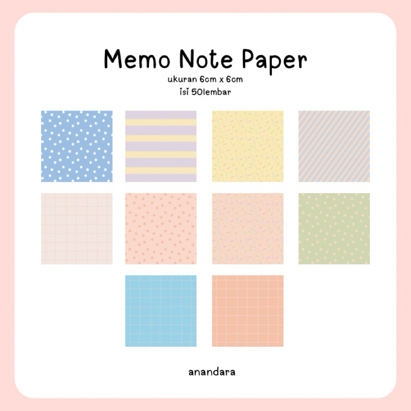 

[50 lembar] Memo Note Paper / Note Pad