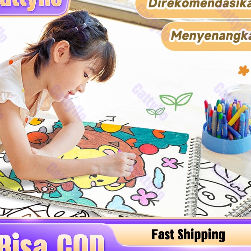 

Istimewa 31 lembar Melukis Anak Cat Air Buku Cat Mewarnai Watercolour Painting Buku Gambar Anak Lukisan