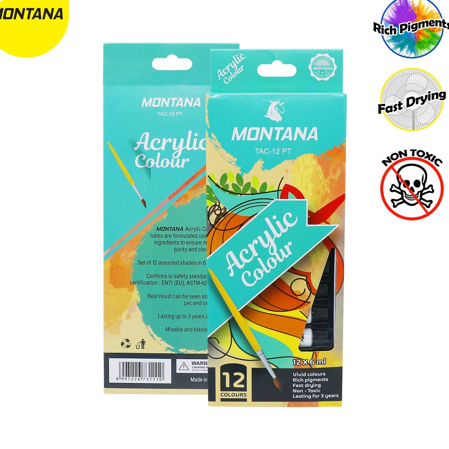 

Bonus ATK Akrilik Color 12 WarnaCat Akrilil Montana TAC12 PT