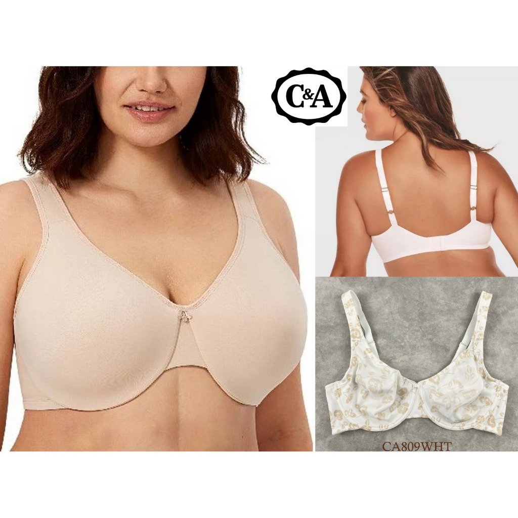 Bra Wanita Kawat Underwire Tanpa Busa C&A Full Cup Big Size  38E 42E  Beha Jumbo Non Padded Pakaian 