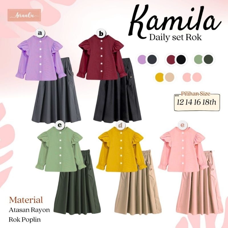 PO ‼️ Pre Order | Kamila Daily Set Rok by Aeraaqu
