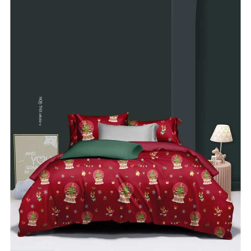 OBRAL SPREI SUTRA ORGANIK TENSEL 60S | HAMPERS NATAL MOTIF NATAL CHRISTMAS TERBARU