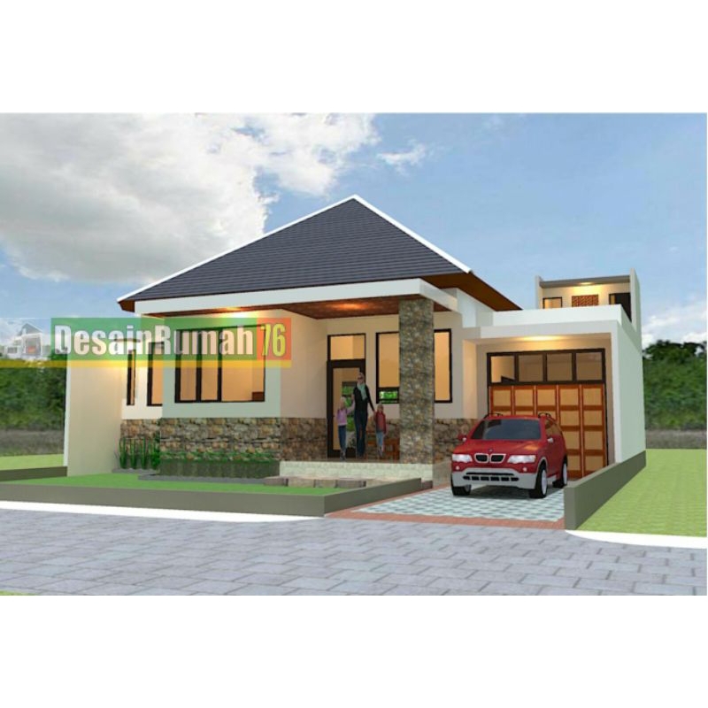 ( Paket desain rumah murah) Desain rumah klasik modern, paket desain 3D, denah rumah 15 x 20, rumah 