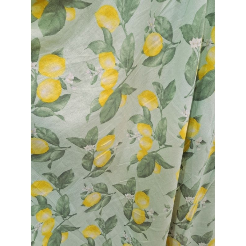 KAIN METERAN LINEN MOTIF LEMON GARMENT