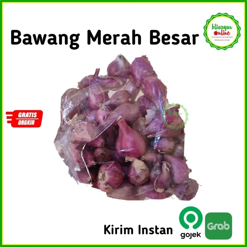 

Bawang Merah Besar Super Segar Kirim Instan Jabodetabek 250gr 500gr 1kg
