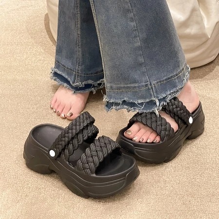 Rubber Walk - Sepatu Sandal Wanita Hak Tinggi 2 in 1 Warna Hitam