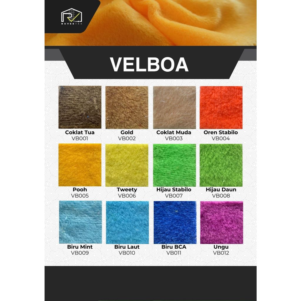 Ruveetex Sample Sampel Kain Bulu Kain Boneka