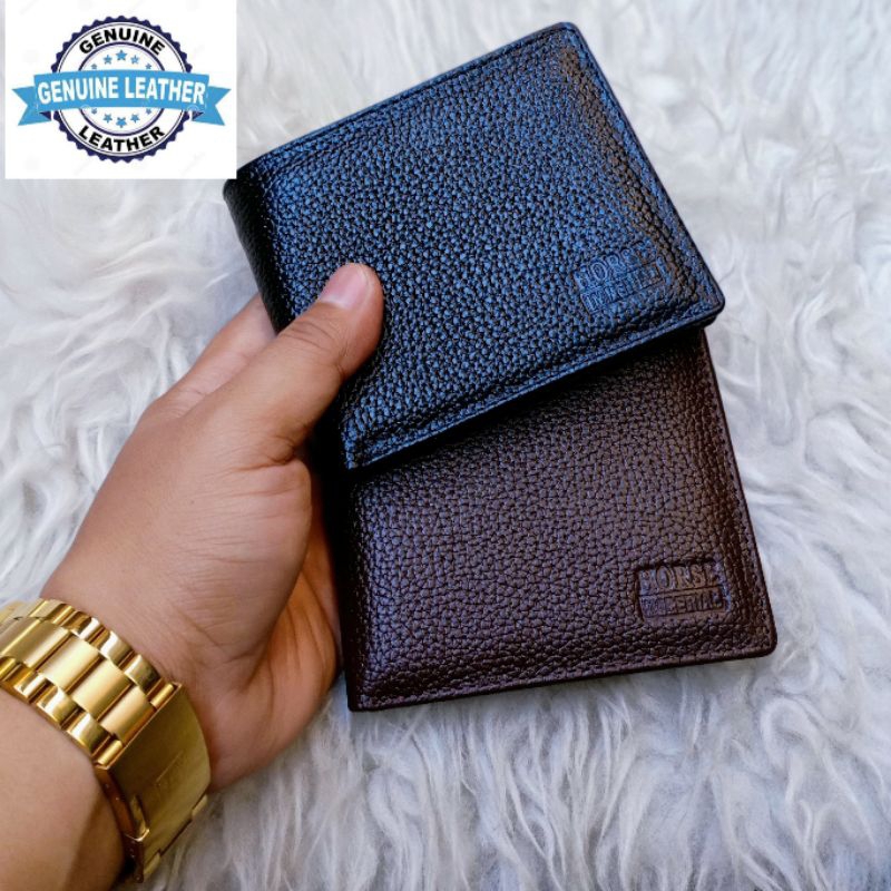 Dompet kulit asli pria wanita hitam