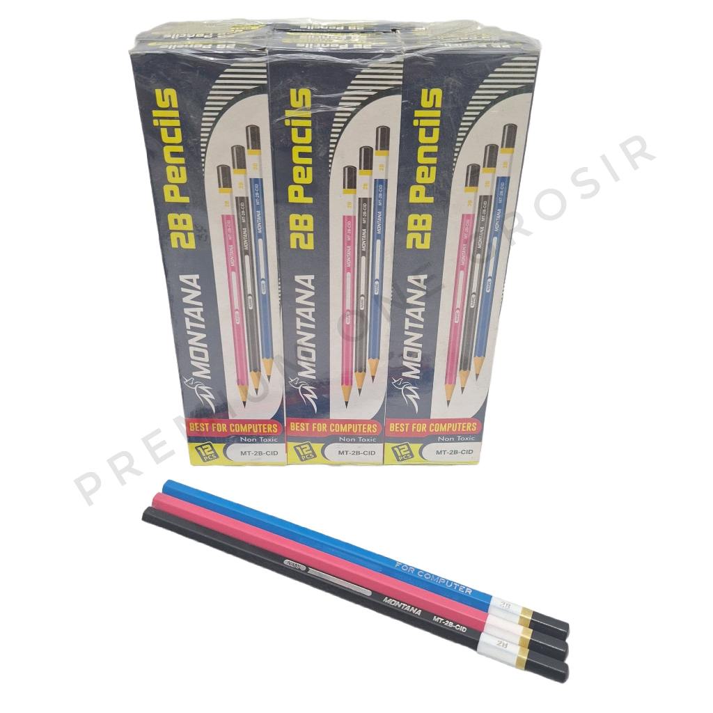 

1 Lusin isi 12 Pcs Pensil 2B MONTANA / Pensil 2B MONTANA