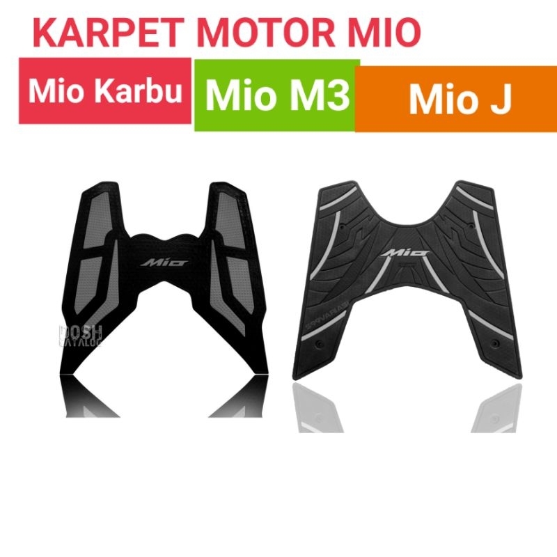 Karpet Motor Mio Sporty Variasi Mio Karbu Bahan Karet Tidak Licin Aksesoris Motor Yamaha Mio 125 M3