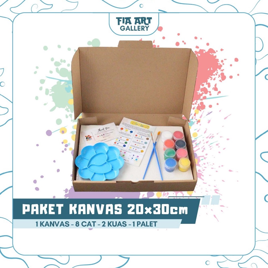 

KODE R93F Paket Lukis Kanvas 2x3 cm Paket hemat mewarnai lengkap dengan kanvas putih cat akrilik kuas palet warna mixing lor chart paket melukis lengkap anak kuas palet painting brush canvas acrylic art kanvas putih polos