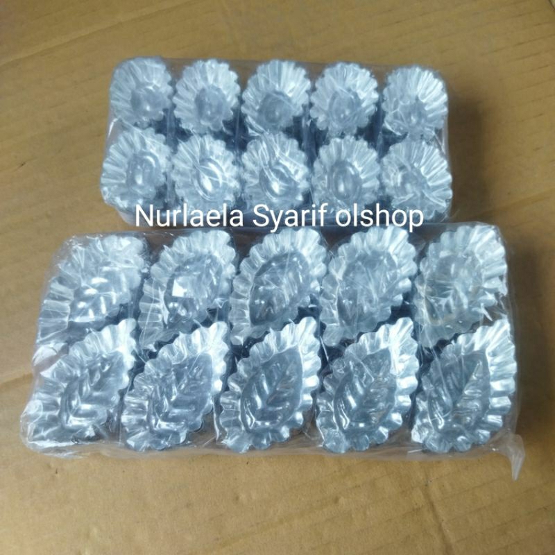Cetakan Kue Nastar Daun Cetakan Nastar Keranjang Oval Isi 20 Pcs