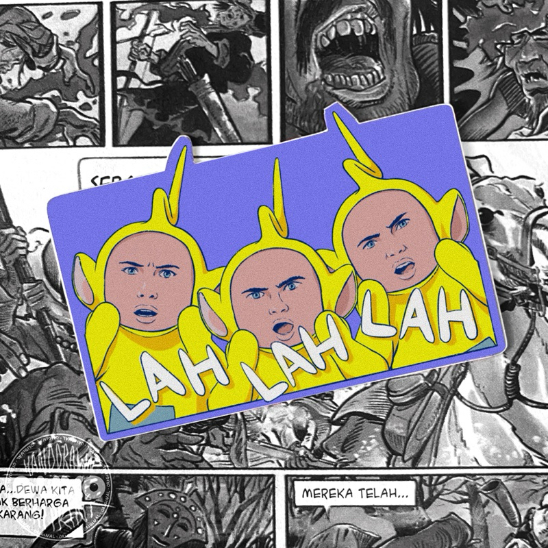 

buxo - TELETUBIES LALA vinyl sticker / stick film movie series lucu