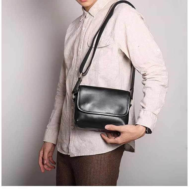 Tas selempang untuk pria- Tas kulit asli garut