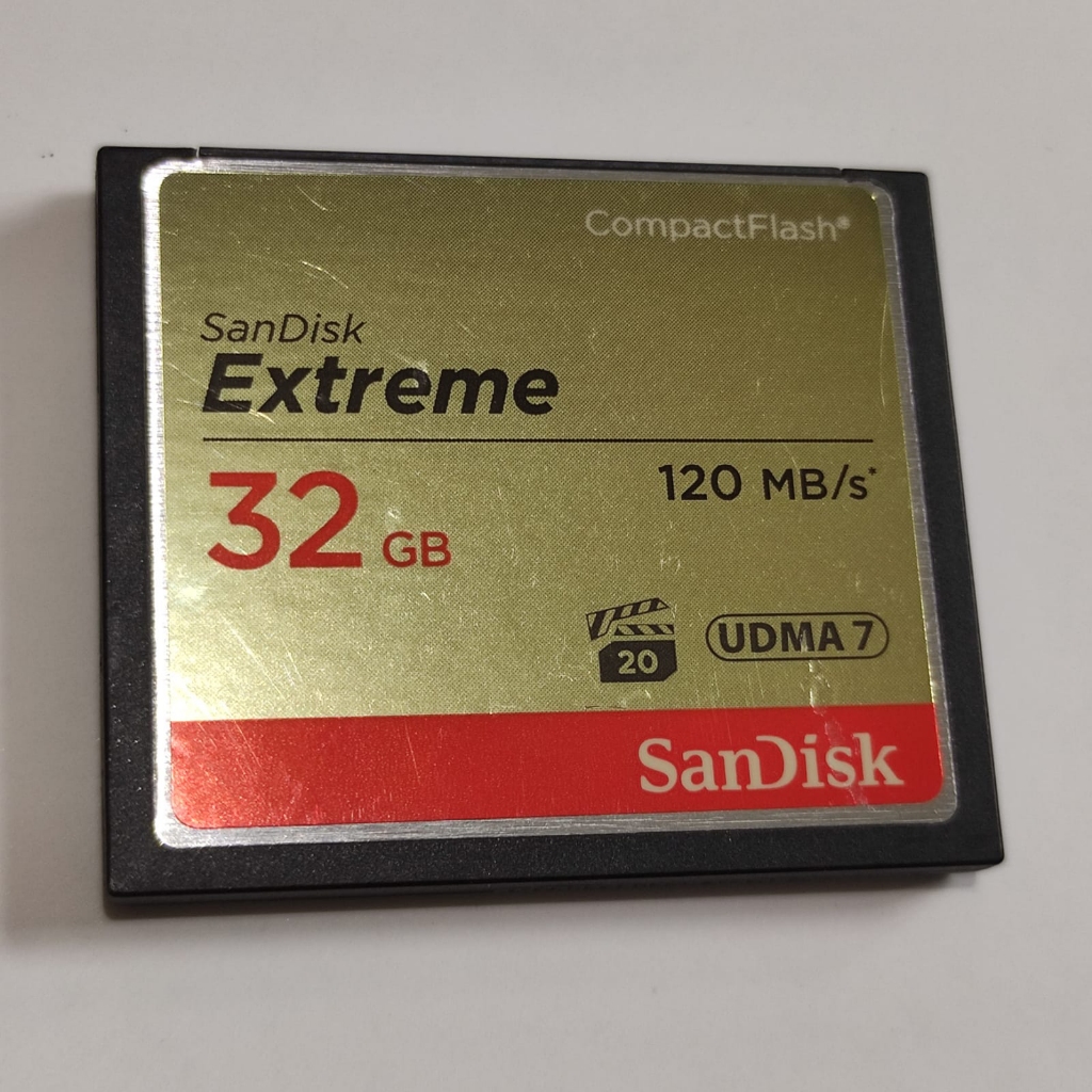 SanDisk Memory Card CF Compact Flash Extreme (120MB/s) - 32GB - Memory CF Kamera Nikon Canon Sony Fu