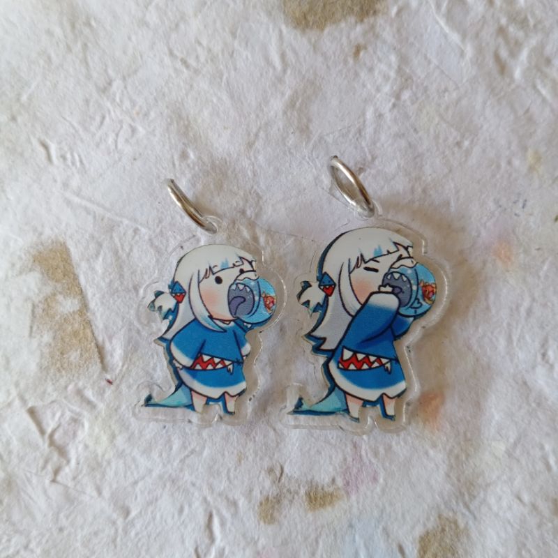 Gawr Gura anime charm / Gawr Gura keychain