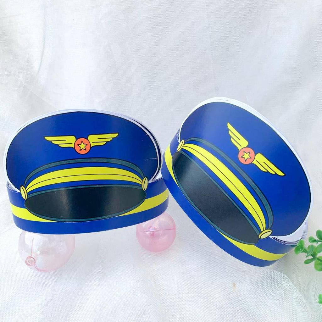 Captain Pilot Topi Ulang Tahun Anak / Hiasan Kepala Birthday Party