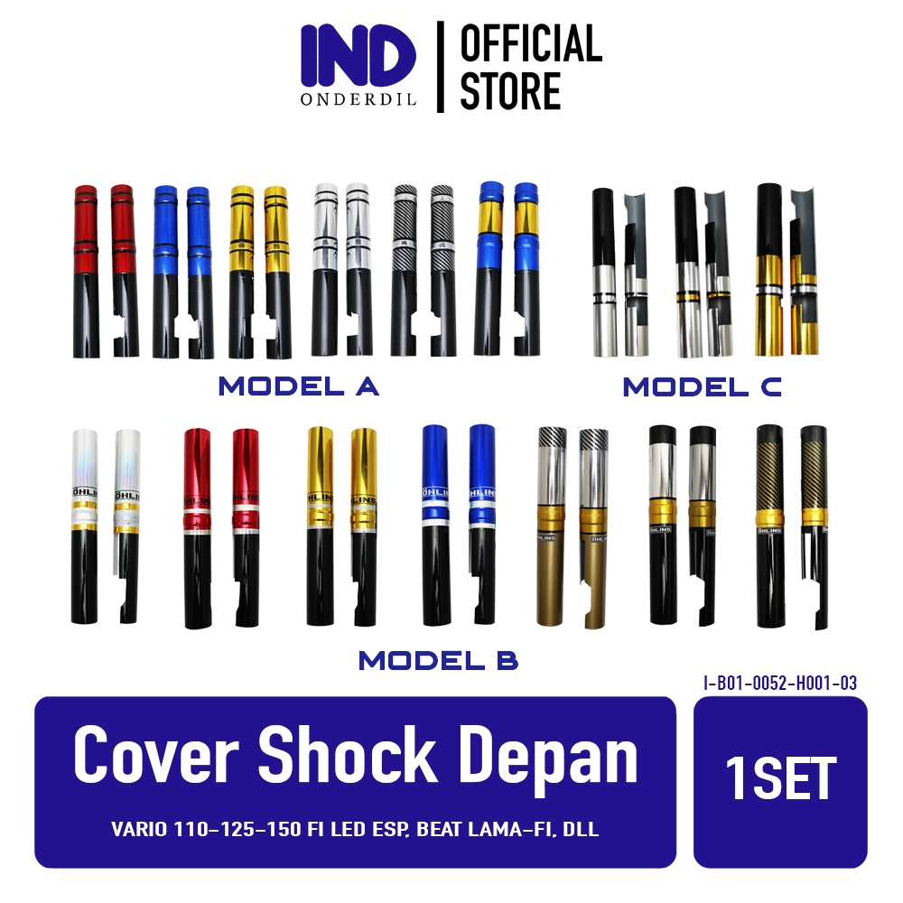 IND Onderdil Cover-Penutup Shock-Shok-Sok Depan-Bottom Vario 110-125-150 FI LED Esp & Beat Lama-Karb