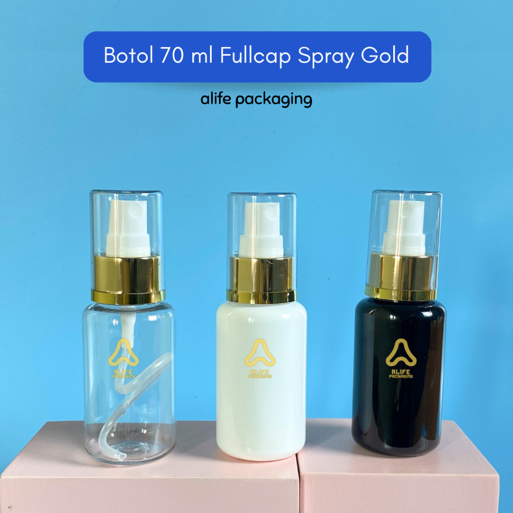 Botol Spray Fullcap 70 ml | Botol Fullcap Spray Gold 70 ml | Botol Spray 70 ml - Tubular