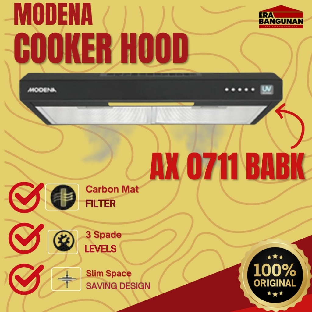 MODENA SLIM COOKER HOOD AX 0711 BABK / AX0711BABK 70CM